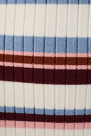 Multicolor Stripes Tricot Maxi Polo Dress
