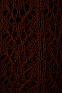 Brown Long Sleeve Tricot Maxi Dress