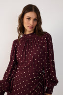 Burgundy Noturna Wrap Mini Dress