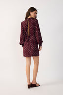 Burgundy Noturna Wrap Mini Dress