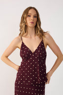 Burgundy Noturna Scarf Sleeveless Blouse