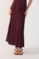 Burgundy Noturna Maxi Skirt