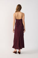 Burgundy Noturna Maxi Skirt