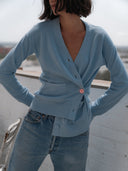 The Wrap CARDIGAN, Cloud 12g 100% Cotton