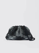 BLACK TIE-DYE CROCHET GAME BAG