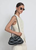 BLACK TIE-DYE CROCHET GAME BAG