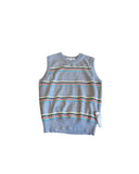 STRIPED JACQUARD SLEEVELESS CREW
