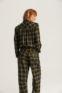 HERITAGE EMBROIDERED BOHEMIAN PLAID SHIRT