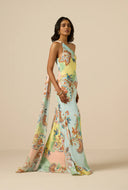 YUTI ONE SHOULDER SASH DRESS