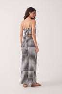 Blue Escama Wide-leg Pants