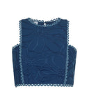 AGNES TOP - SAPPHIRE BLOOM