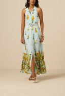 AMYA MAXI DRESS WITH BUCKLE BELT