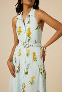 AMYA MAXI DRESS WITH BUCKLE BELT