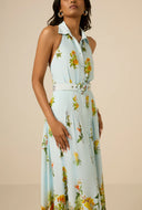 AMYA MAXI DRESS WITH BUCKLE BELT