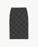 PLAID BIAS MINIMAL SKIRT