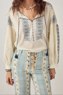 CLAUDIA BLOUSE - INDIGO POET