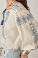 CLAUDIA BLOUSE - INDIGO POET