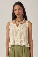 VINTAGE LACE CONSTANZA TOP - COQUILLAGE