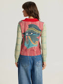 MILLIE POLO KNIT SHIRT - RED AURA