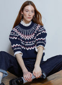 Puff Sleeve Fair Isle Crew