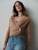 The Wrap CARDIGAN, Camel Cashmere Blend
