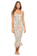 EZRA SMOCKED MIDI DRESS