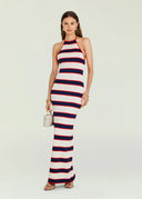 ARRABELLA KNIT MAXI DRESS - EGGSHELL STRIPE