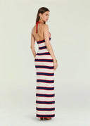 ARRABELLA KNIT MAXI DRESS - EGGSHELL STRIPE