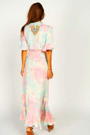CHANIA SUNSET MAXI WRAP DRESS