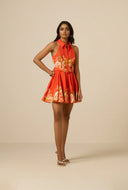 HIBI SHORT DRESS WITH BUCKLE BELT