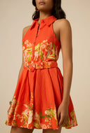 HIBI SHORT DRESS WITH BUCKLE BELT