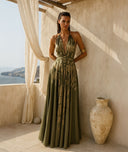 ILYSSIA DRESS - OLIVE AURA