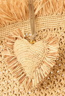 STRAW HEART BAG CHARM