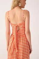Red Escama Cut-out Buckle Maxi Dress