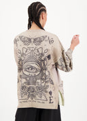 LIV LONG PRINTED CARDIGAN