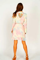 CHANIA SUNSET MINI WRAP DRESS