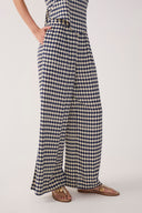 Blue Escama Wide-leg Pants