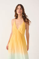 Multicolor Nascente Lurex Open Back Maxi Dress