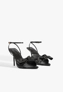 ELODIE BUCKLE BOW LEATHER SANDAL