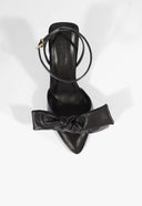ELODIE BUCKLE BOW LEATHER SANDAL