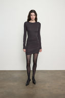 Silk Rib Twist Skirt