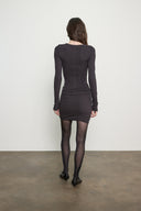 Silk Rib Twist Skirt
