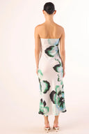 THARA STRAPLESS DRESS - VERDANT ANEMONE