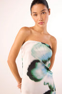 THARA STRAPLESS DRESS - VERDANT ANEMONE