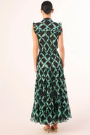 TRINA DRESS - PAINTED LATTICE