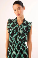 TRINA DRESS - PAINTED LATTICE