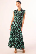 TRINA DRESS - PAINTED LATTICE