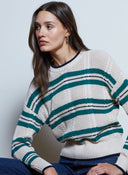 Shaker Cable Striped Crew