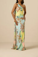 YUTI ONE SHOULDER SASH DRESS