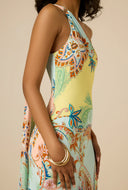 YUTI ONE SHOULDER SASH DRESS